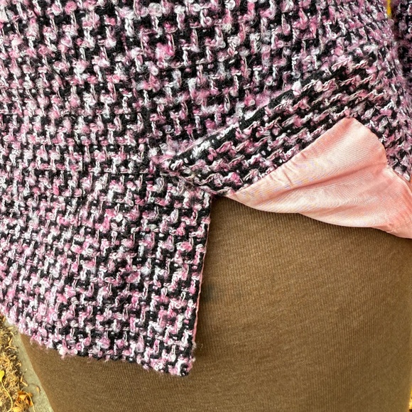 Gorgeous Y2K Pink,black and white tweed blazer jacket - Picture 9 of 12